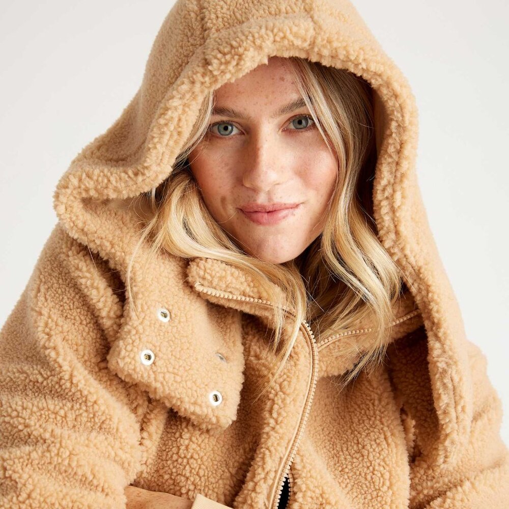 Quince Hooded Sherpa Jacket